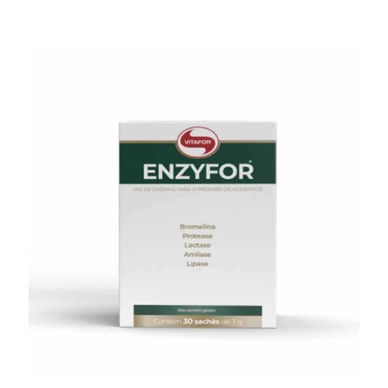 Enzyfor 90g - Enzimas Digestivas (30 sachês de 3g) - Vitafor