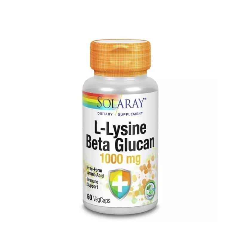 L-Lysine Beta Glucan | 60 Capsulas | Solaray