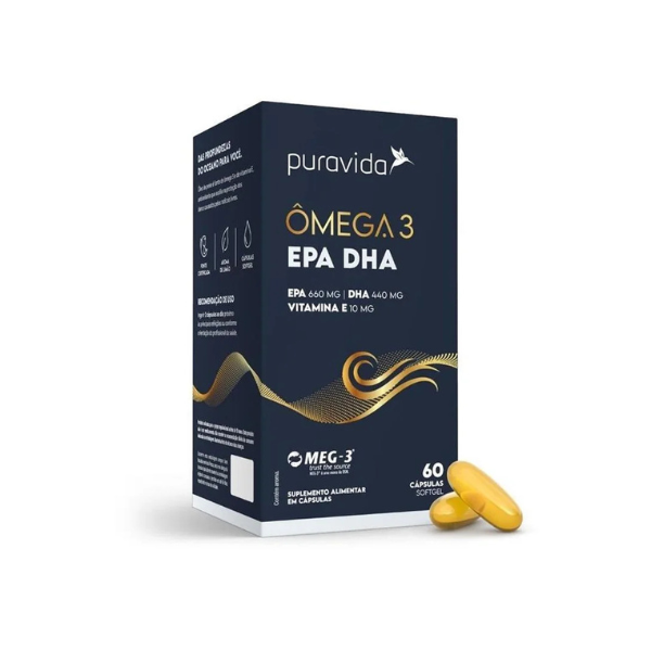 OMEGA 3 EPA DHA (60 CAPS) PURA VIDA