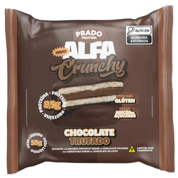 ALFAJOR CRUNCHY CHOCOLATE TRUFADO (55G) PRADO PROTEIN