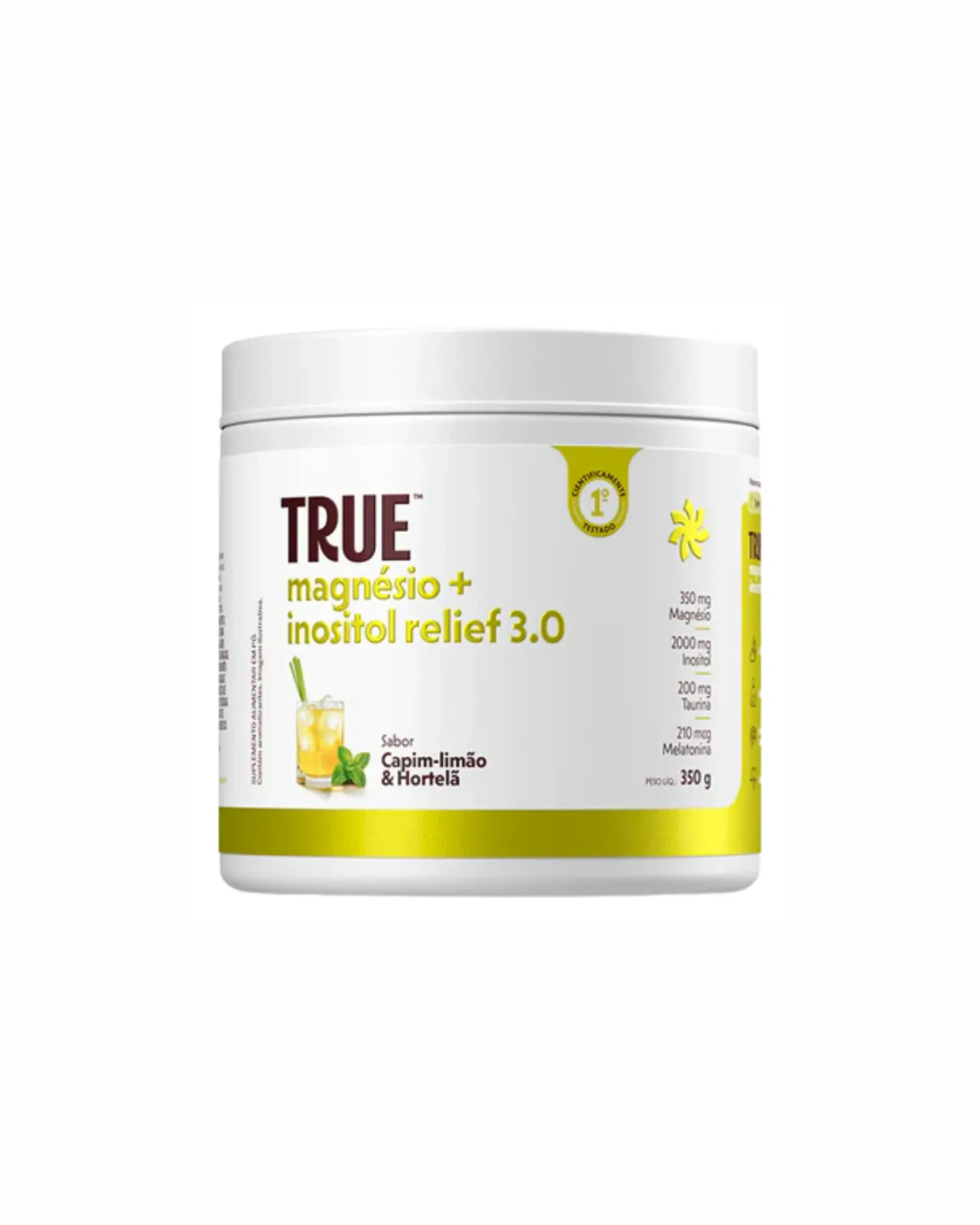 True Magnesio + Inositol + Melatonina 3.0 350g – True Source Sabor Capim Limão Hortelã E Erva Doce