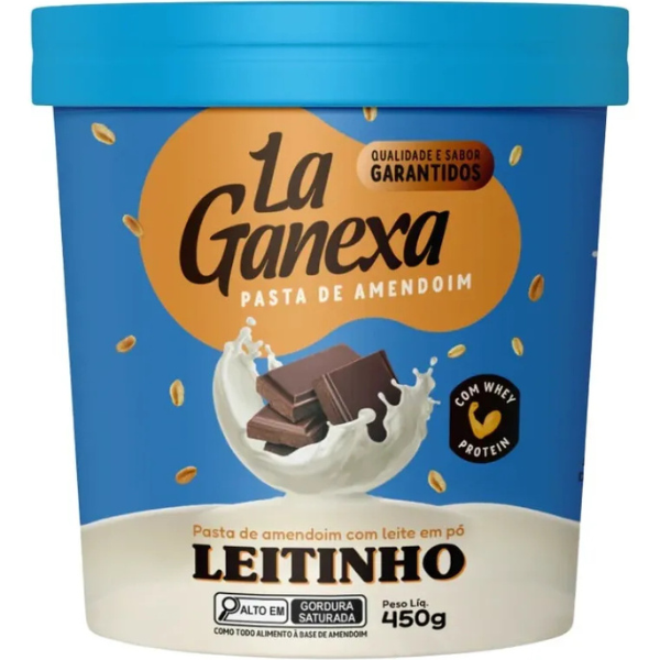 PASTA DE AMENDOIM SABOR LEITINHO (450G) LA GANEXA