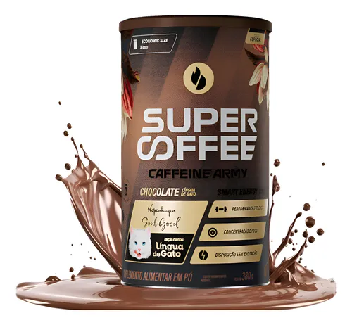 SUPER COFFEE CHOCOLATE LINGUA DE GATO (380G) CAFFEINE ARMY