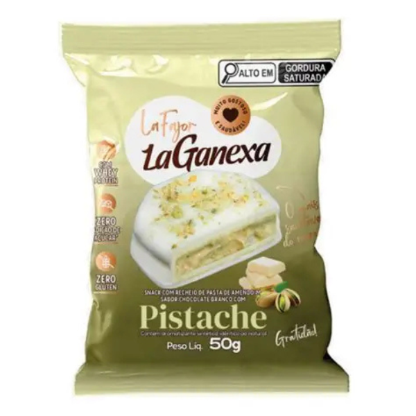 LA FAJOR CHOCOLATE BRANCO COM PISTACHE (50G) LA GANEXA