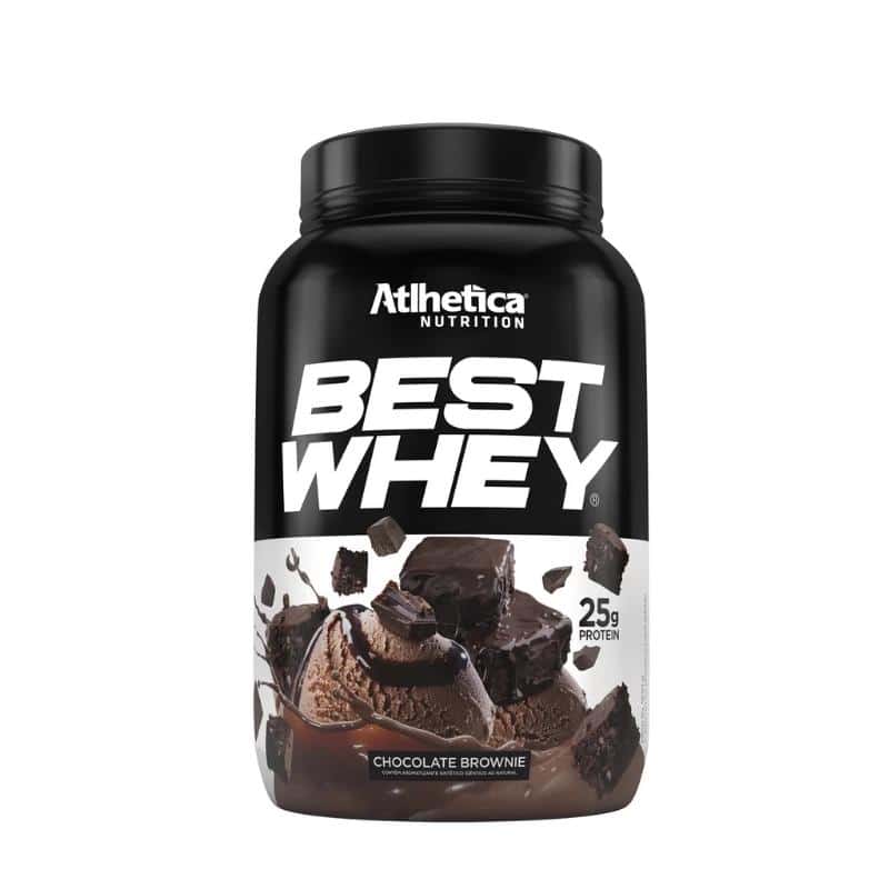Best Whey 900g | Sabor Double Chocolate Brownie | Atlhetica Nutrition
