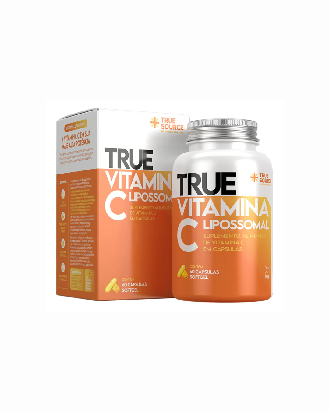 Vitamina C Lipossomal - True Source 60 cápsulas