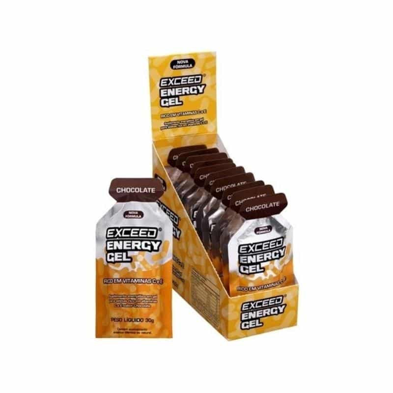 Exceed Energy Gel | Sabor Chocolate 30g | Display com 10 Sachês | Advanced Nutrition