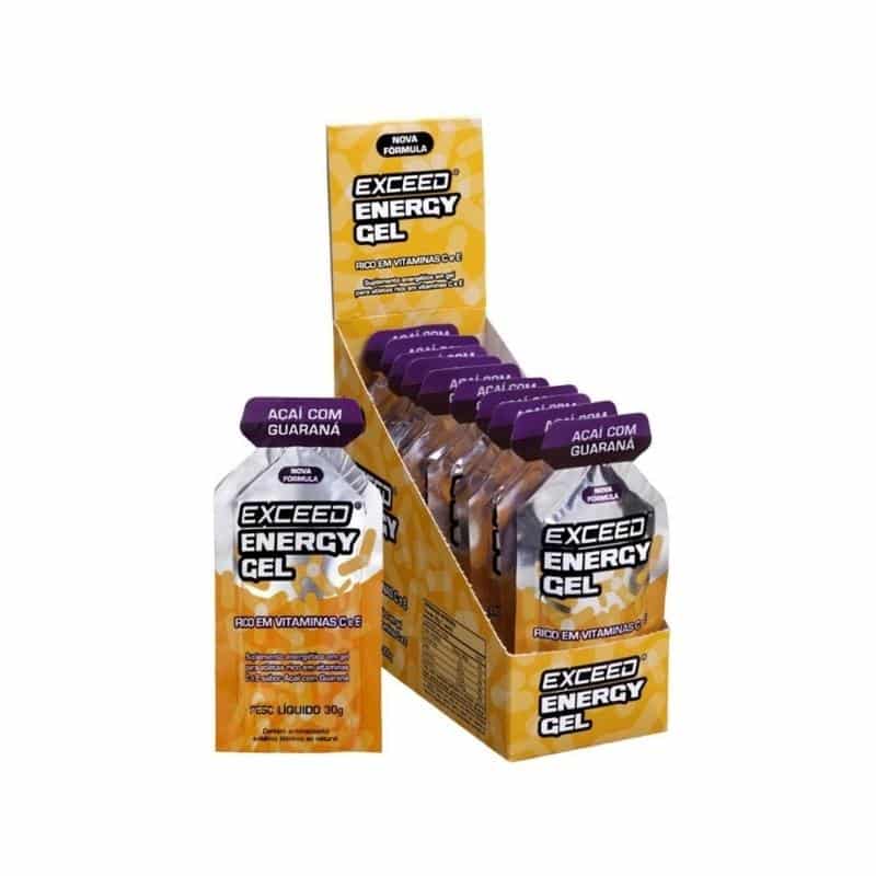 Exceed Energy Gel | Sabor Açai com Guaraná 30g | Display com 10 Sachês | Advanced Nutrition