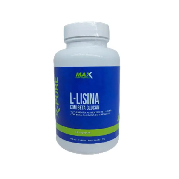 L LISINA COM BETA GLUCAN (60 CAPS) MAX PERFORMANCE