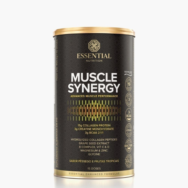 MUSCLE SYNERGY ESSENTIAL PESSEGO E FRUTAS E TROPICAIS (454,5g)
