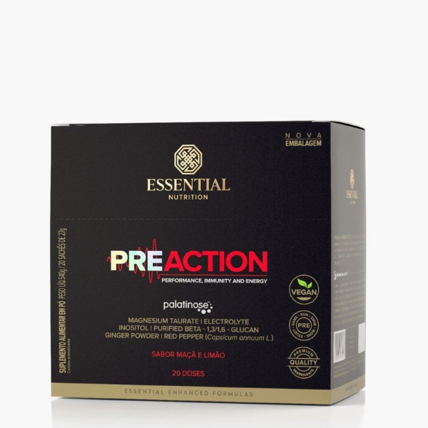 PRE ACTION MAÇÃ LIMÃO SACHE (27G) ESSENTIAL