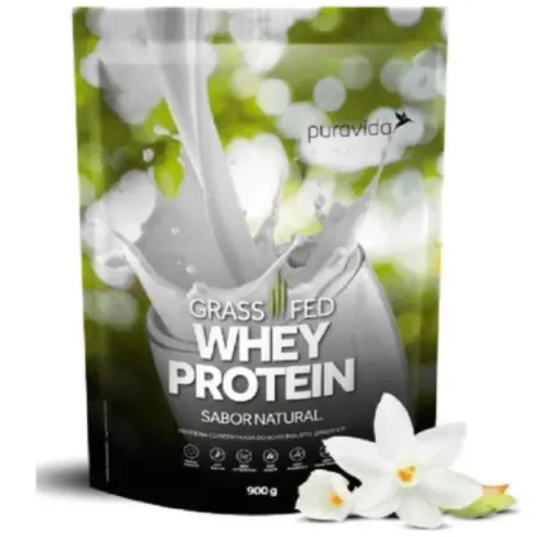 GRASS FED WHEY PROTEIN BAUNILHA (900G) PURA VIDA