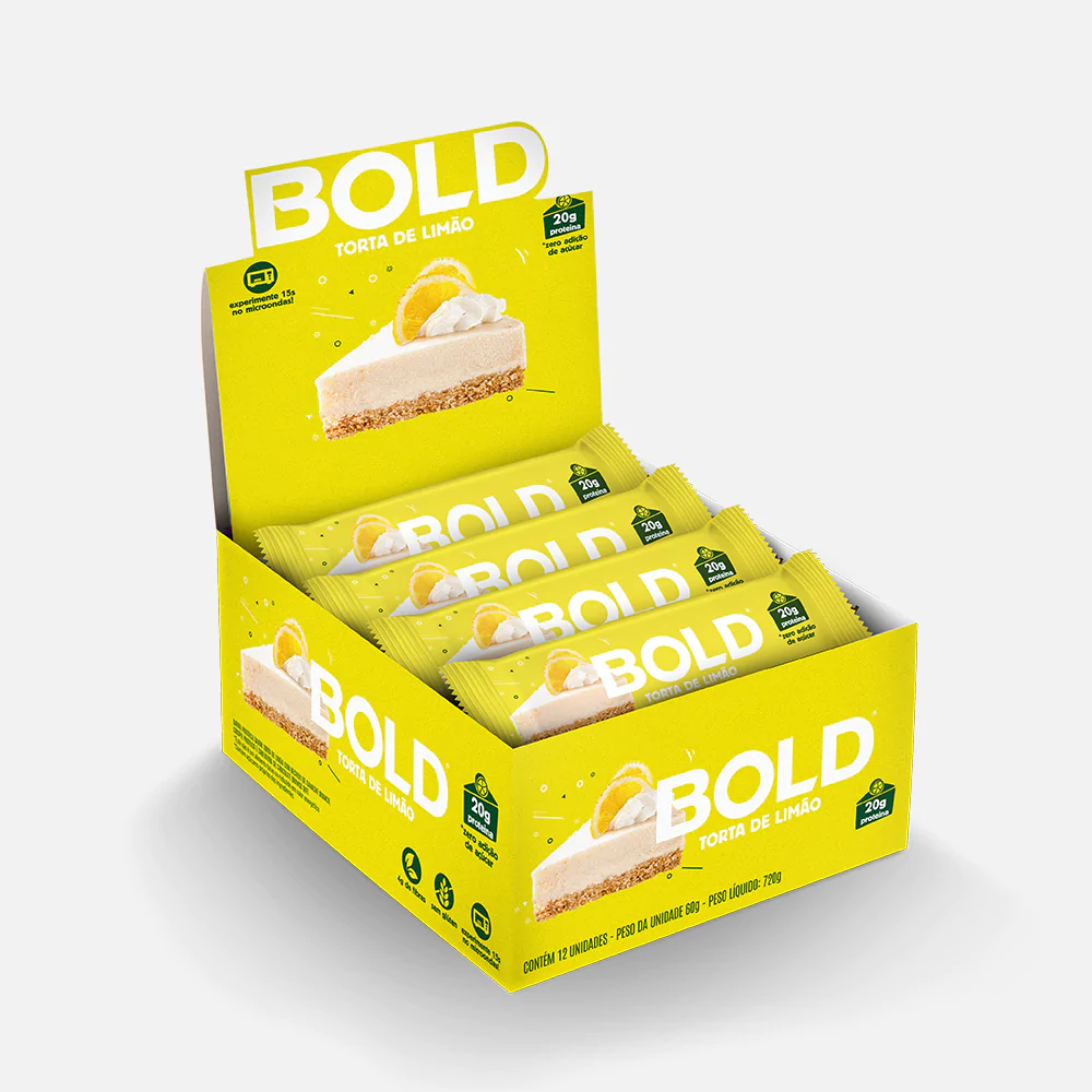 Bold Bar Torta de Limão (60g) Bold Snacks (Caixa 12 unid.)