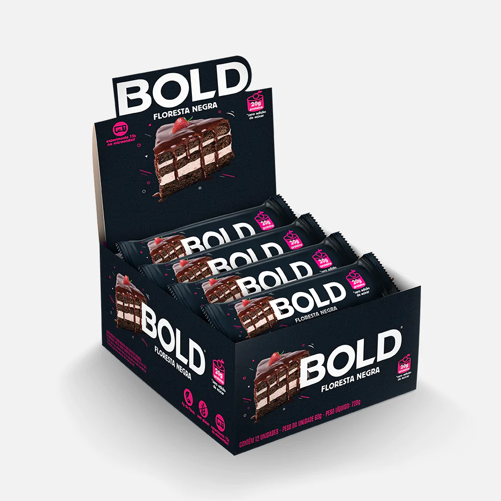 Bold Bar Floresta Negra (60g) Bold Snacks (Caixa 12 unid.)