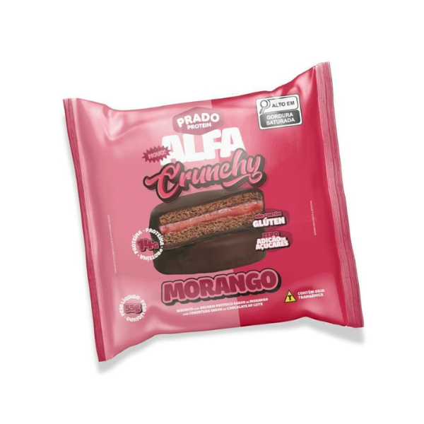 ALFAJOR CRUNCHY MORANGO (55G) PRADO PROTEIN