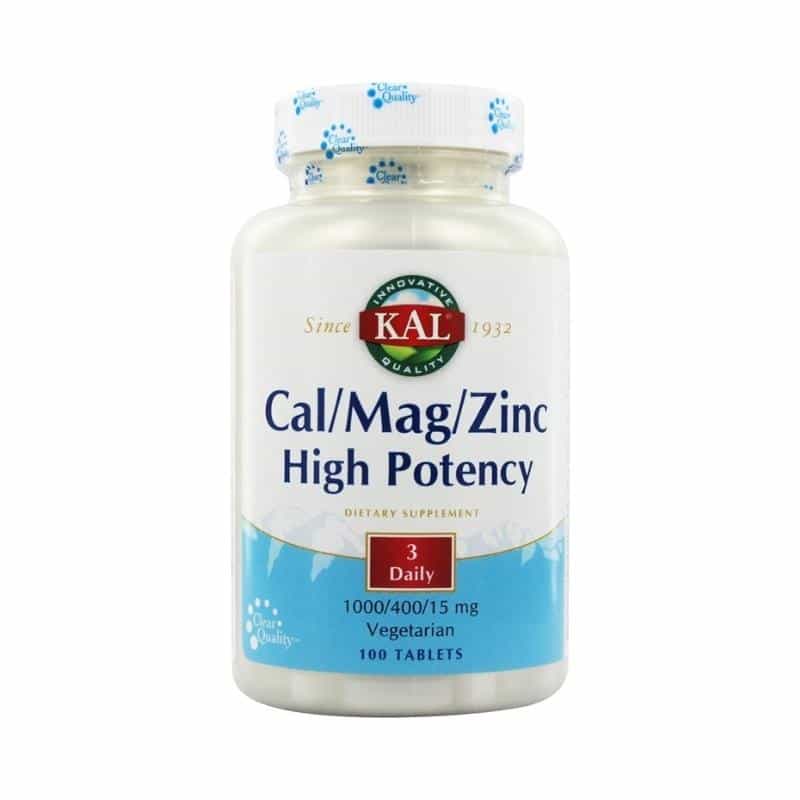 Calcium Magnésio Zinco High Potency |100 Tablets | Kal