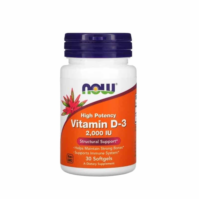 Vitamin D3 2000 IU | 30 Softgels | Now Foods