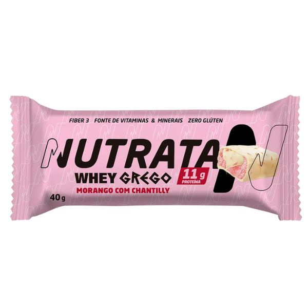 WHEY GREGO BAR MORANGO (11G) NUTRATA
