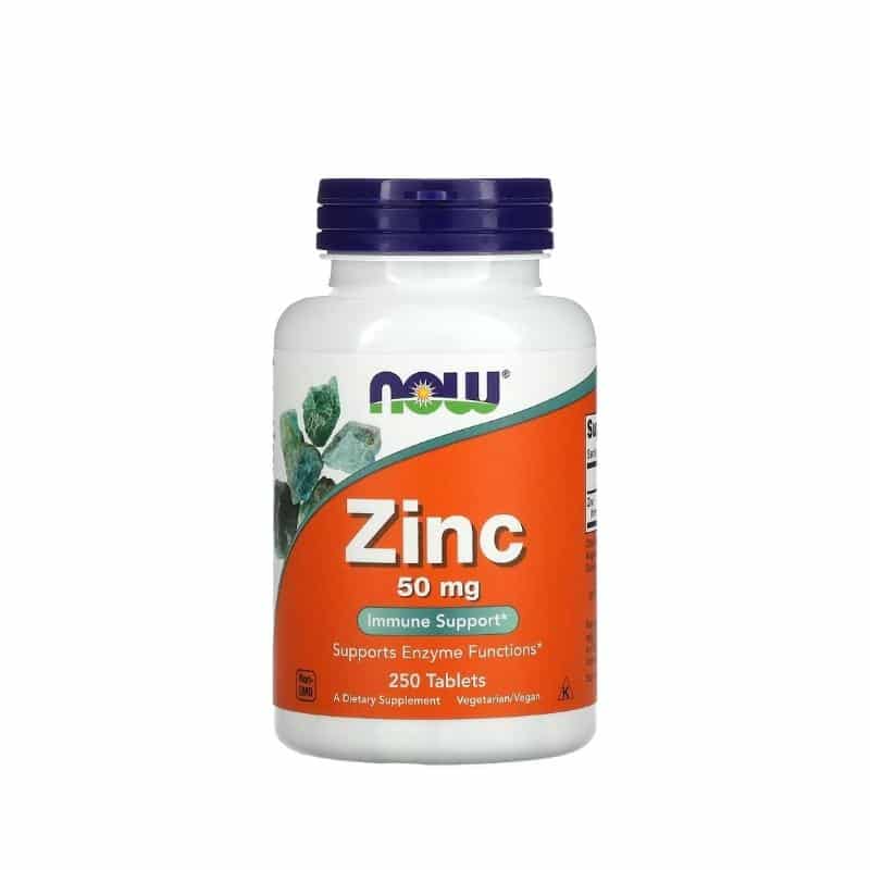 Zinc 50mg 250 Tablets | Now Foods