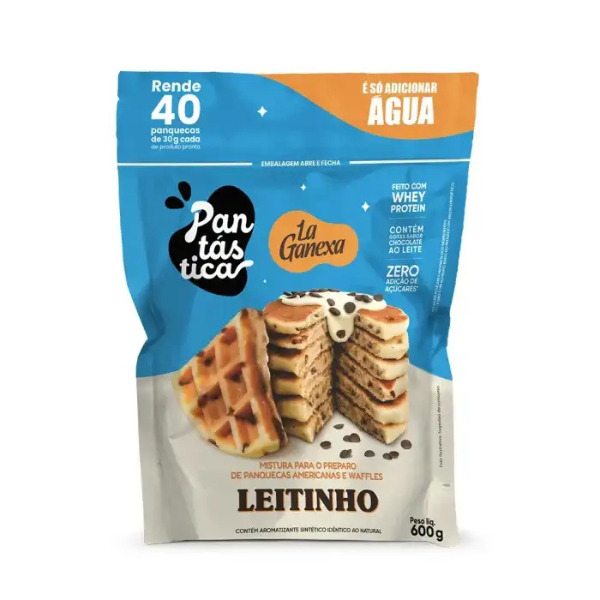 PANTASTICA MISTURA PARA PANQUECAS E WAFFLES LEITINHO (600G) LA GANEXA