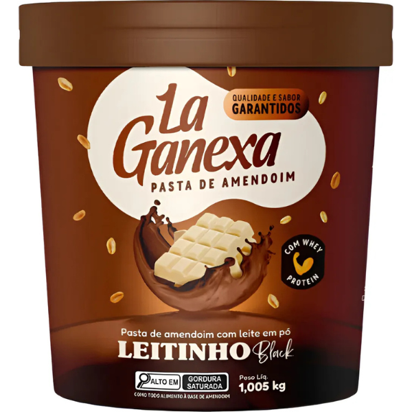 PASTA DE AMENDOIM LEITINHO BLACK (450G) LA GANEXA